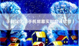 手机汉化（手机屏幕实时翻译软件）