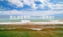 怎么决定我的minecraft游戏名？