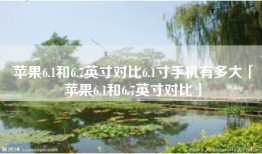 苹果6.1和6.7英寸对比6.1寸手机有多大「苹果6.1和6.7英寸对比」
