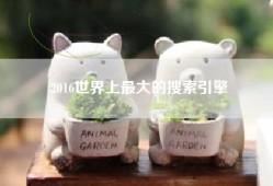 2016世界上最大的搜索引擎