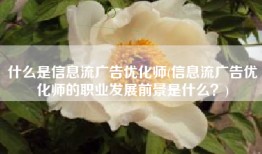 什么是信息流广告优化师(信息流广告优化师的职业发展前景是什么？)